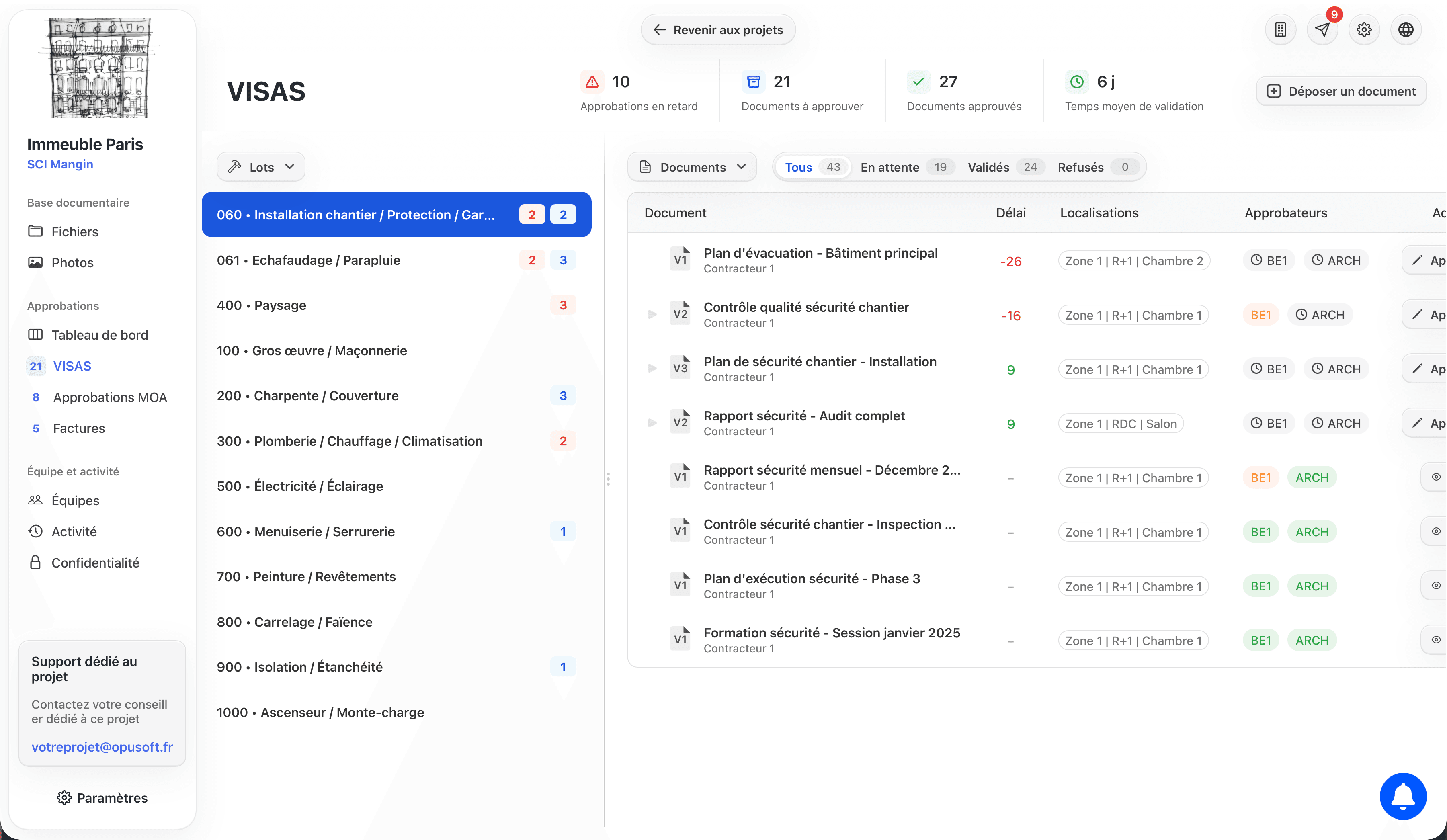 Vous pilotez depuis votre tableau de bord