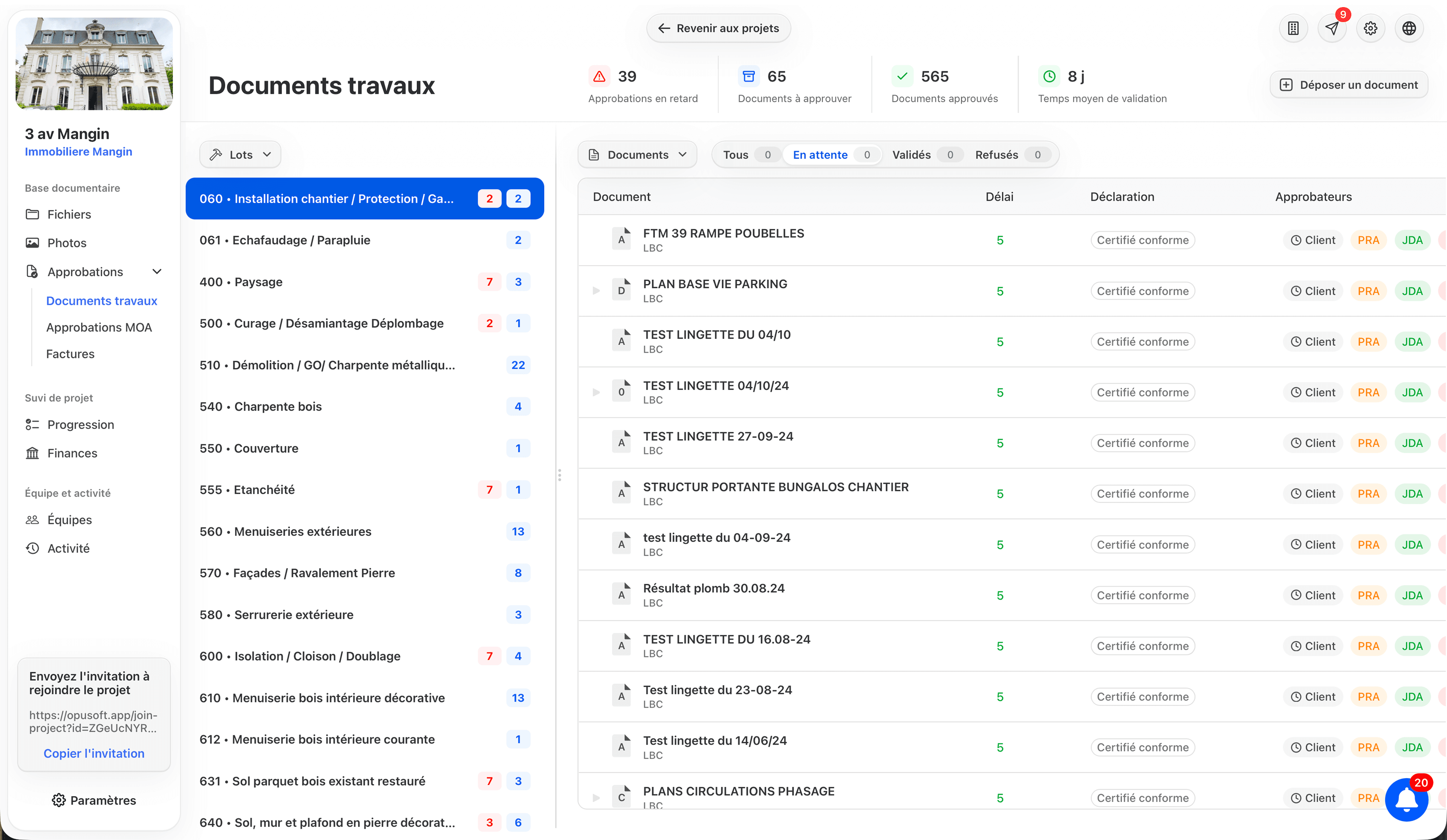 Support et accompagnement OPUS