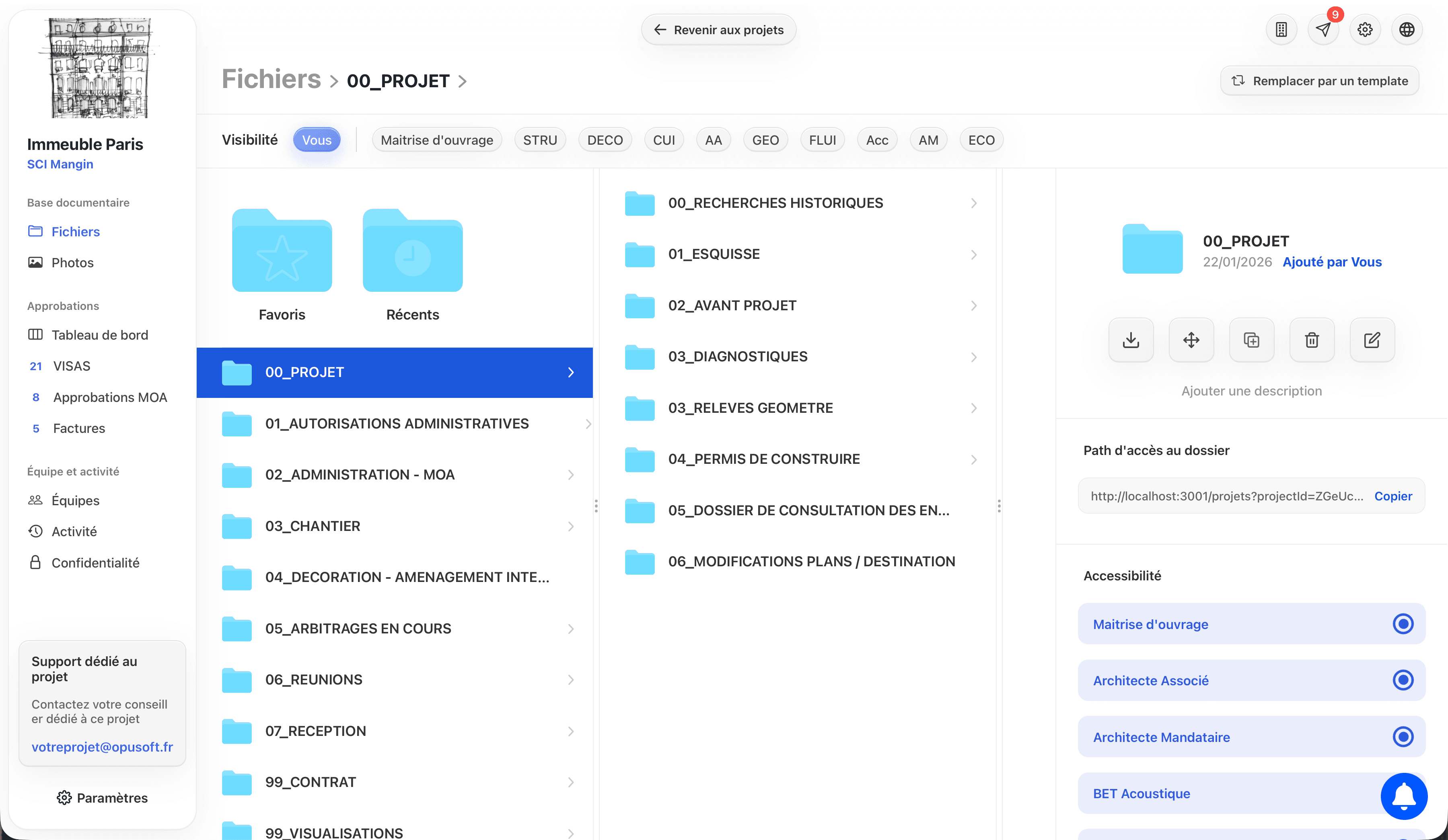 Les documents circulent dans un cadre structuré